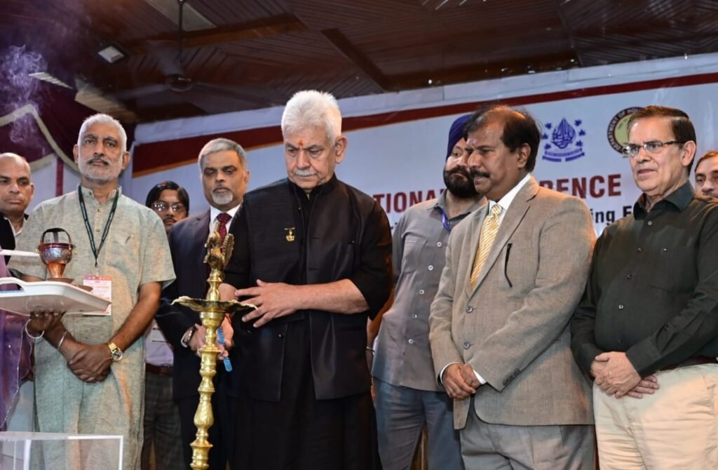 Lt Governor Sh Manoj Sinha addressed National Seminar on Role of academic driven Startups in developing economy of JK RASE 2024AE at NIT Srinagar 2