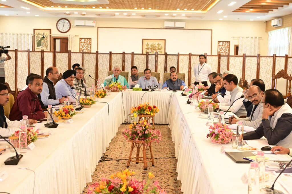 Union Minister for Road Transport and Highways Shri Nitin Gadkari chaired a high level meeting to review progress of road and highway projects in JK 1