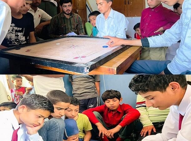 Inter-School Zone Level Competition 2025-26 U-14 boys compete in Carrom, Chess, Badminton, Yoga & Wrestling at Ghat