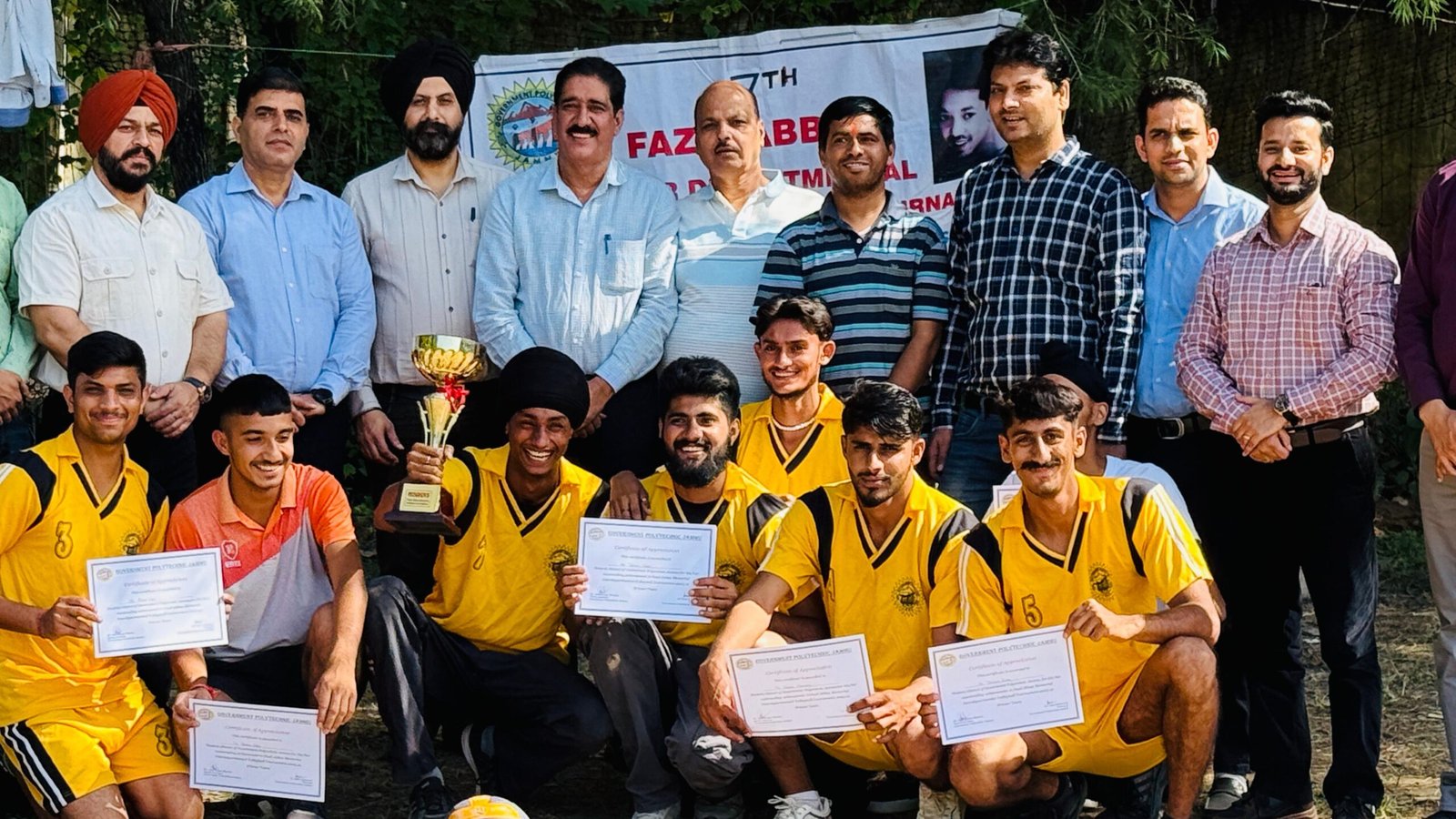7th Faizal Abbas Memorial Volleyball Tournament concludes at Government Polytechnic Jammu