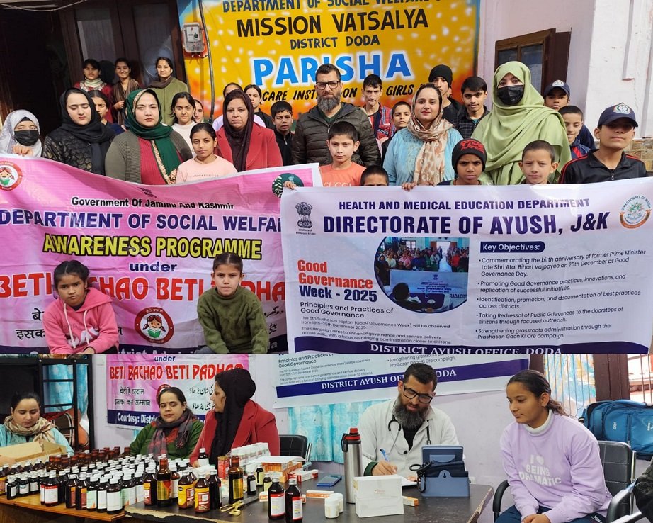 AYUSH, Mission Shakti Organize Health Camps in Doda Under BBBP Initiative