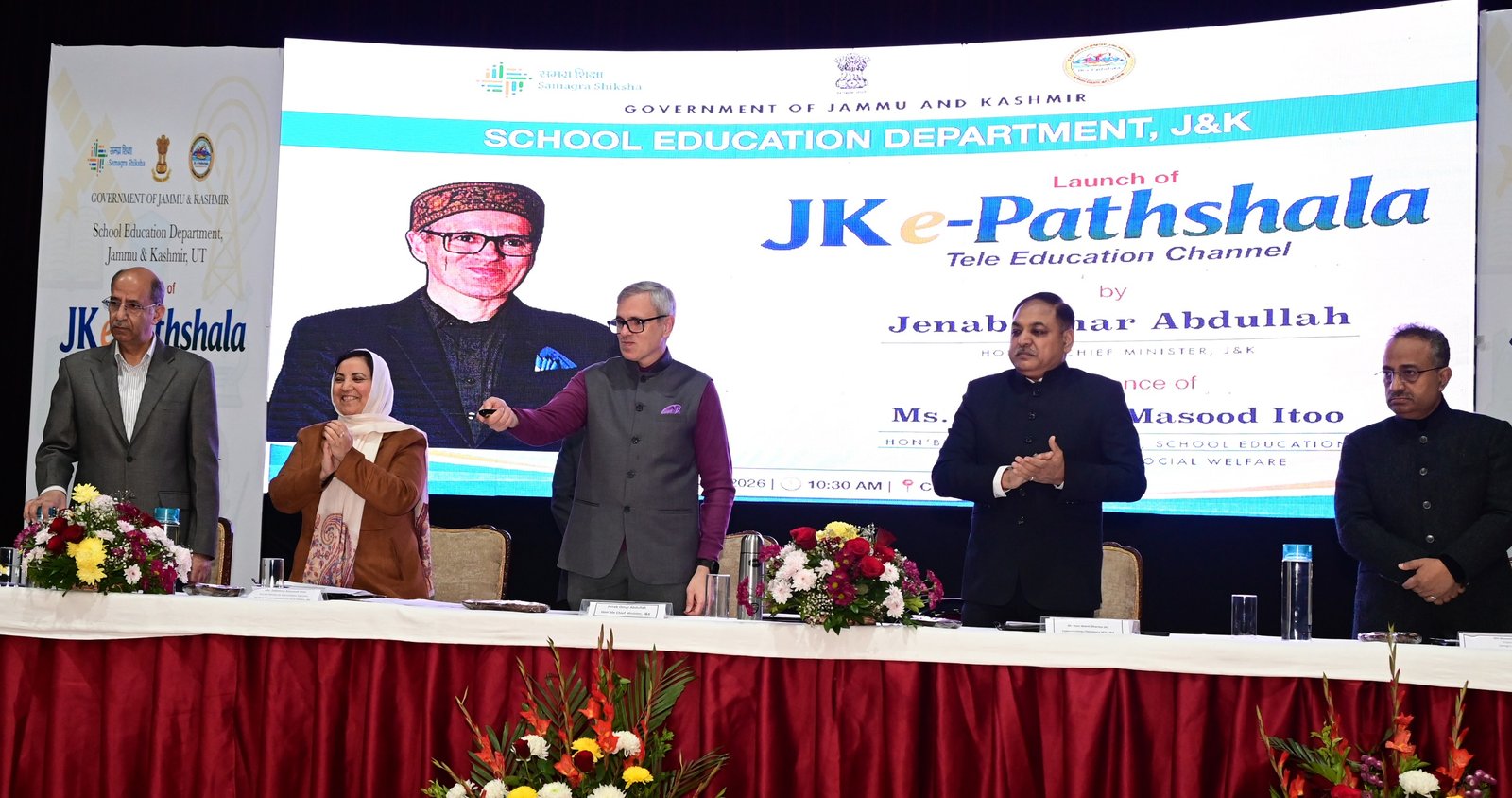 CM Omar Abdullah launches JK e-Pathshala tele education channel