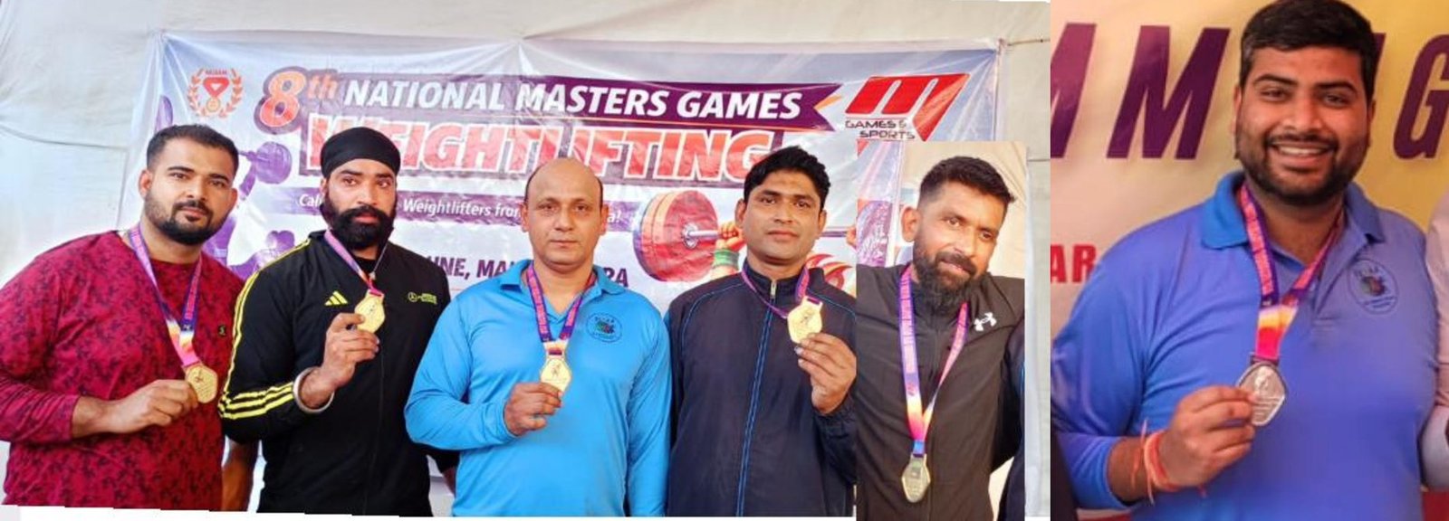 J&K Masters Shine at Pune National Games with Five Golds in Weightlifting