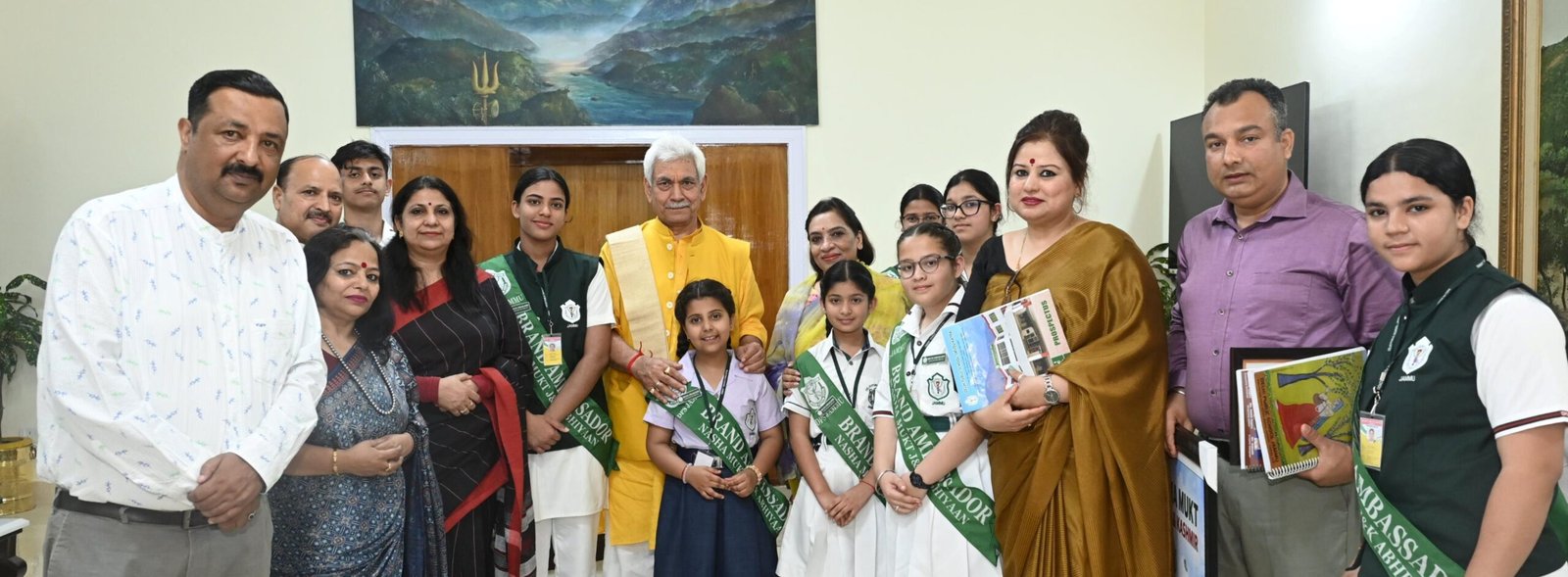 DPS Jammu Delegation Meets LG Manoj Sinha, Highlights Nasha Mukt J&K Campaign