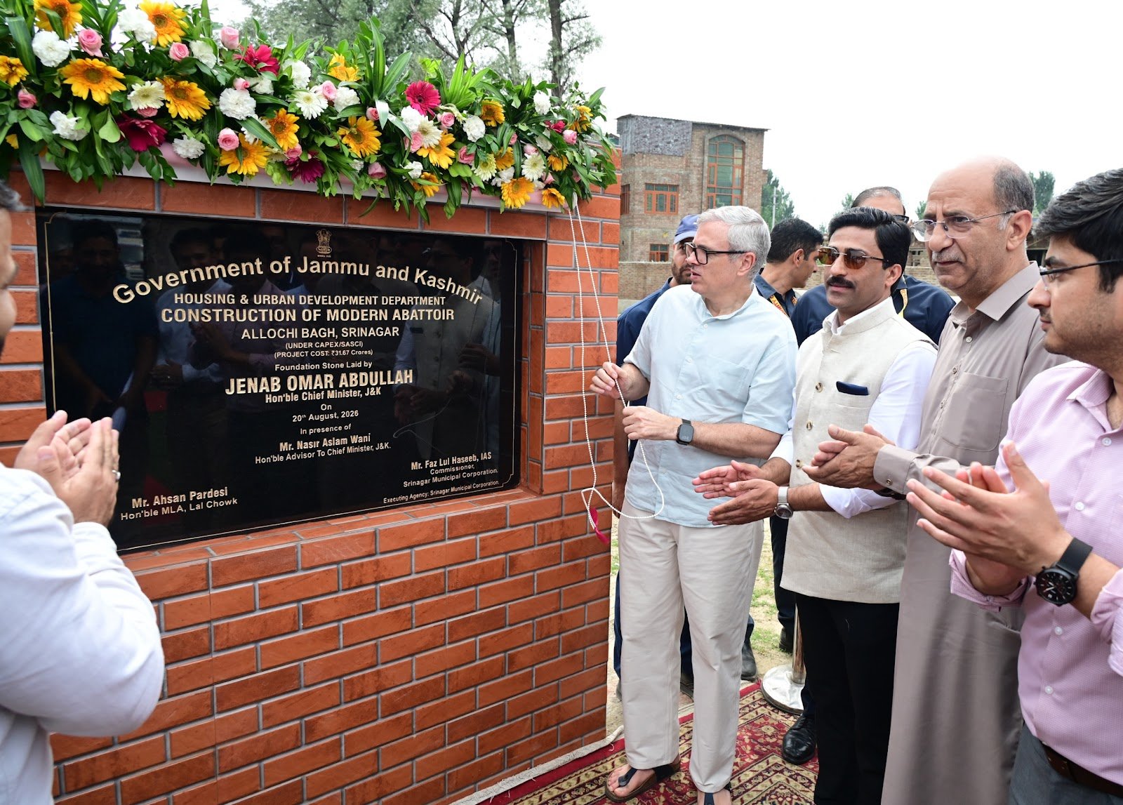 CM Omar Abdullah lays foundation of modern mechanized abattoir in Srinagar