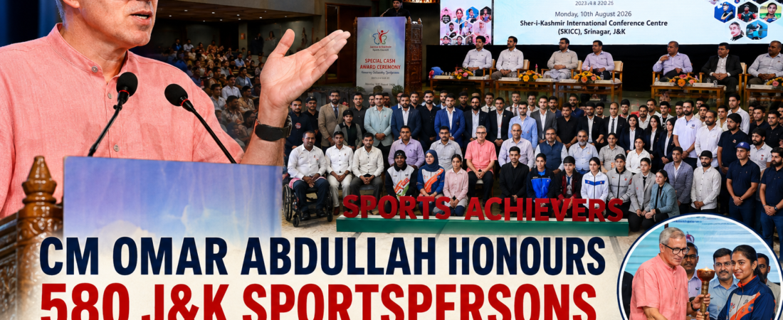CM Omar Abdullah Honours 580 J&K Sportspersons with ₹2.71 Crore Cash Awards