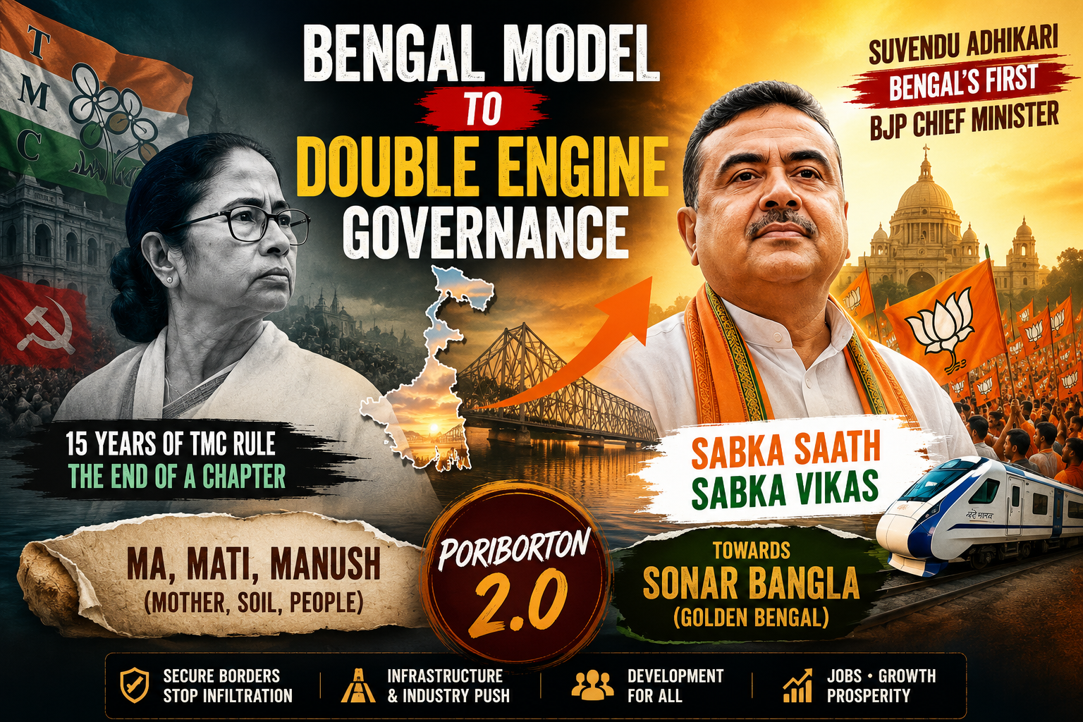Bengal’s ‘Poriborton’ 2.0: Suvendu Adhikari’s Saffron Bengal