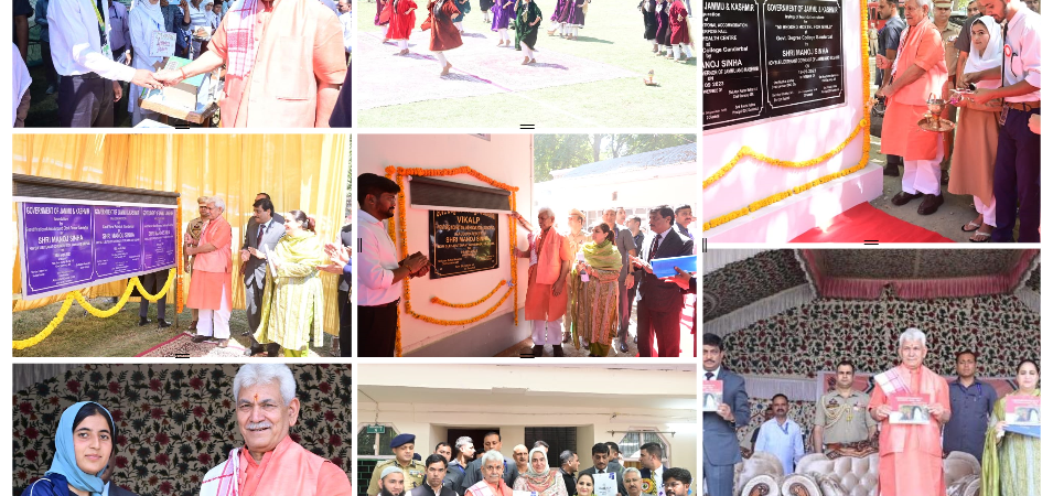Lt Governor inaugurates and lays foundation stones for various development projects in Ganderbal