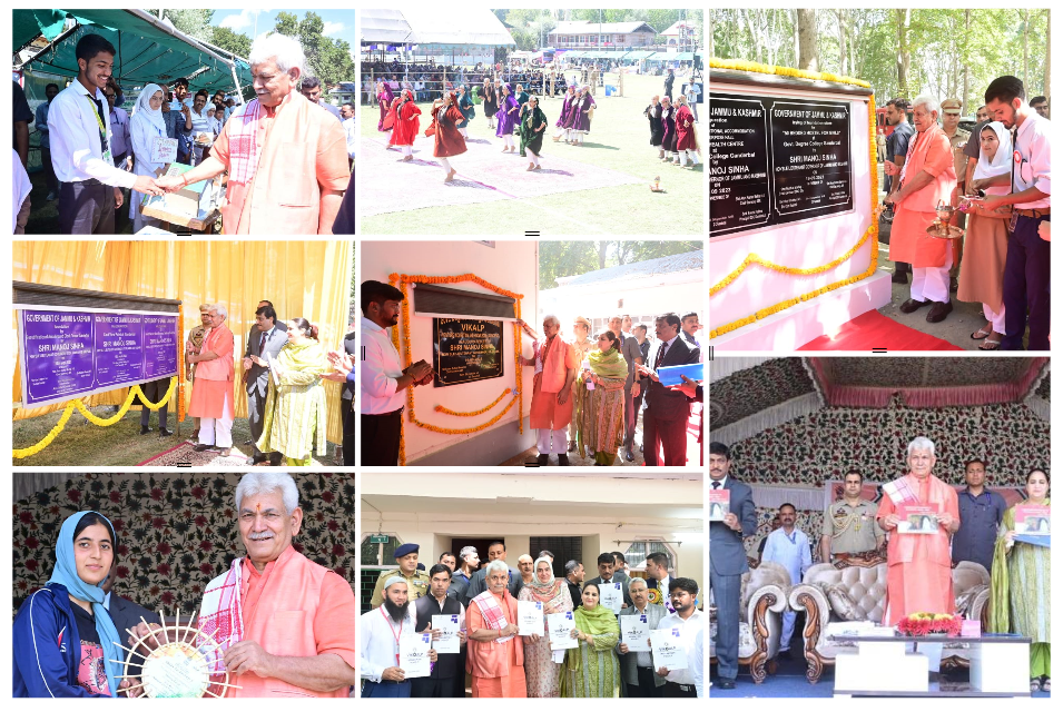 Lt Governor inaugurates and lays foundation stones for various development projects in Ganderbal
